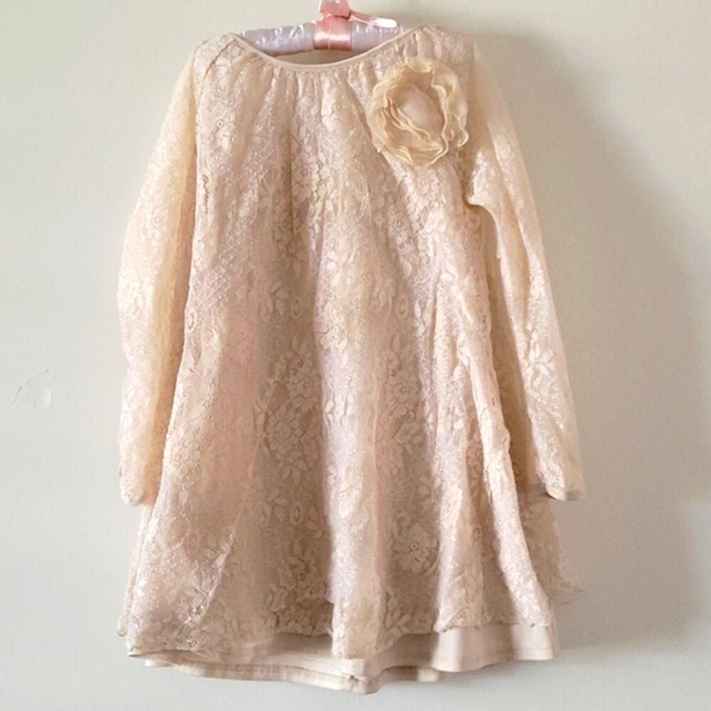 Lace Cream Colored Long Sleeve